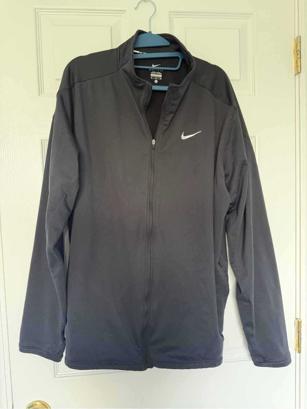 Nike Dri-FIT Thermal Full-Zip Running Jacket In Black Men's XL